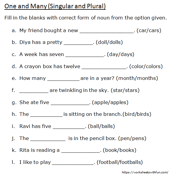 Reading fill in the blanks