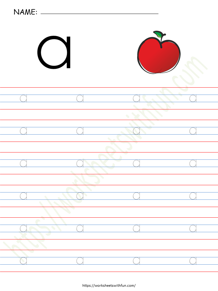 Alphabet (Letter 'a') Worksheet 5
