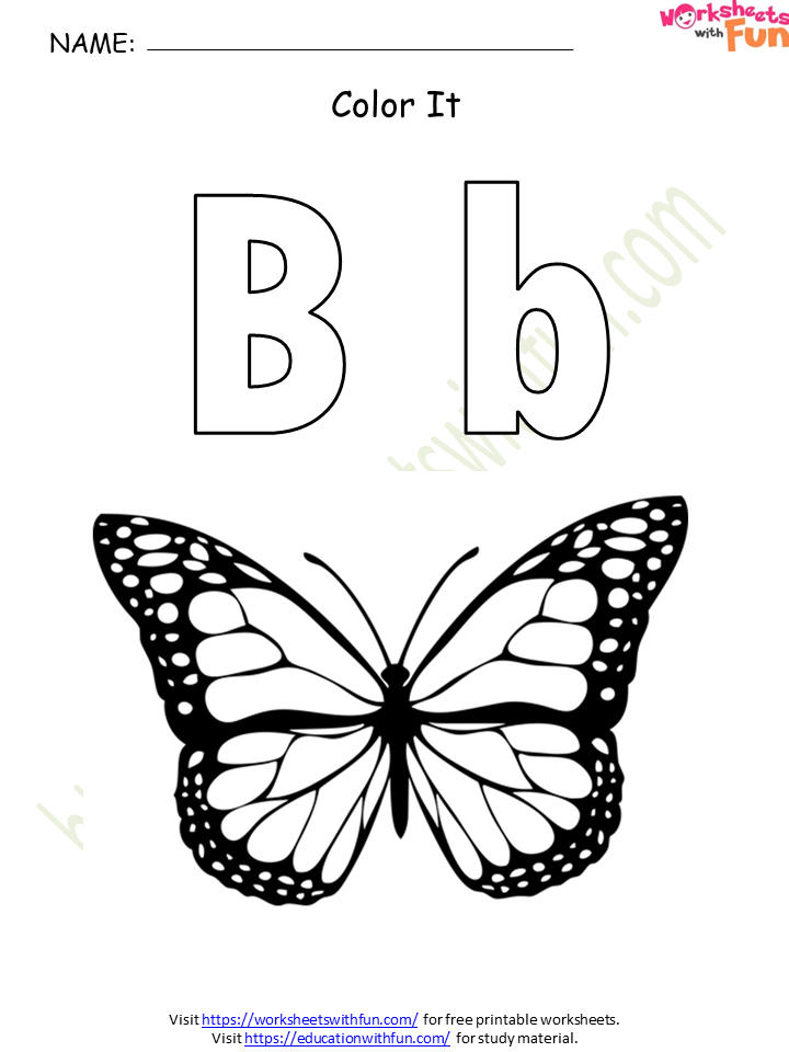 english preschool alphabet letter b worksheet 1