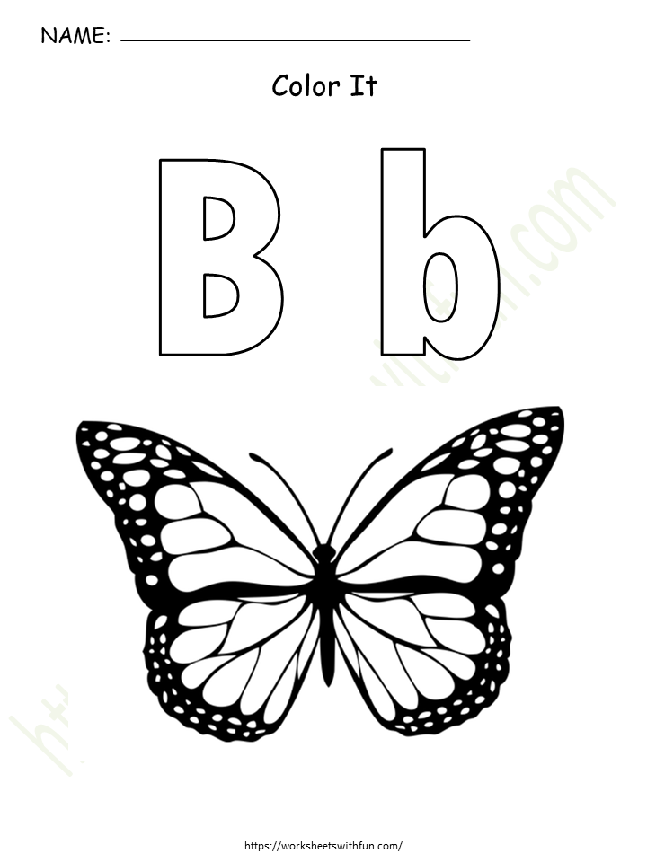 Alphabet (Letter 'B') Worksheet 1