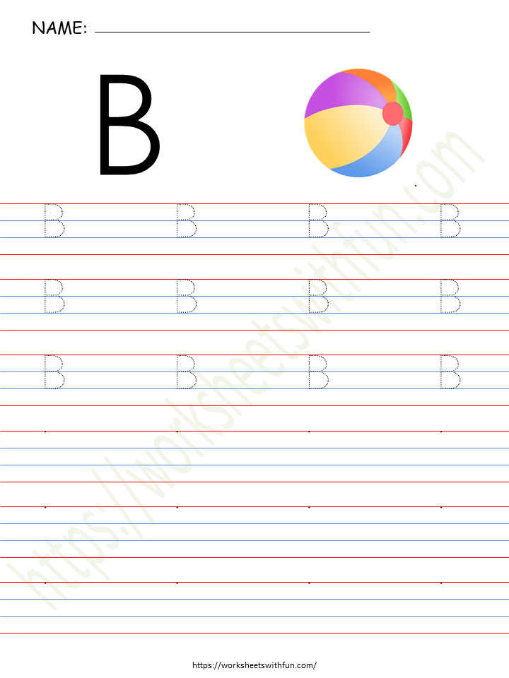 Alphabet (Letter 'B') Worksheet 3