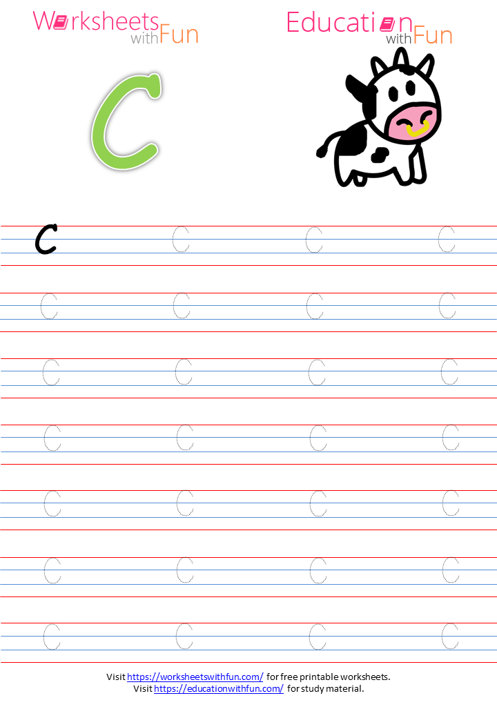 English - Preschool: Capital Letter 'C' - Tracing