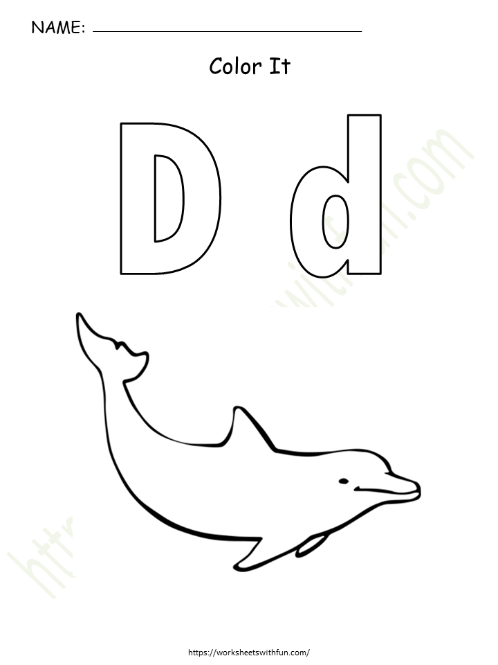 Alphabet (Letter 'D') Worksheet 1