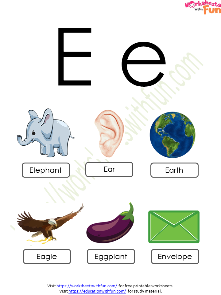 English - Preschool: Alphabet (Letter 'E') - Concept