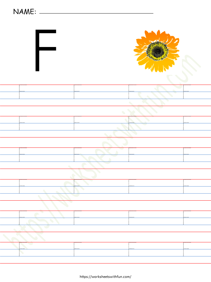 Alphabet (Letter 'F') Worksheet 2