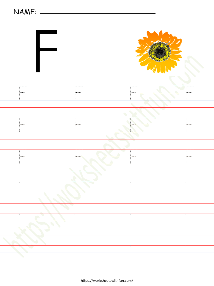 Alphabet (Letter 'F') Worksheet 3