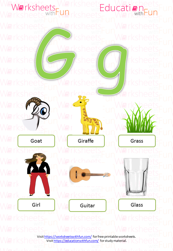 English - Preschool: Learning the Alphabet Letter 'G'