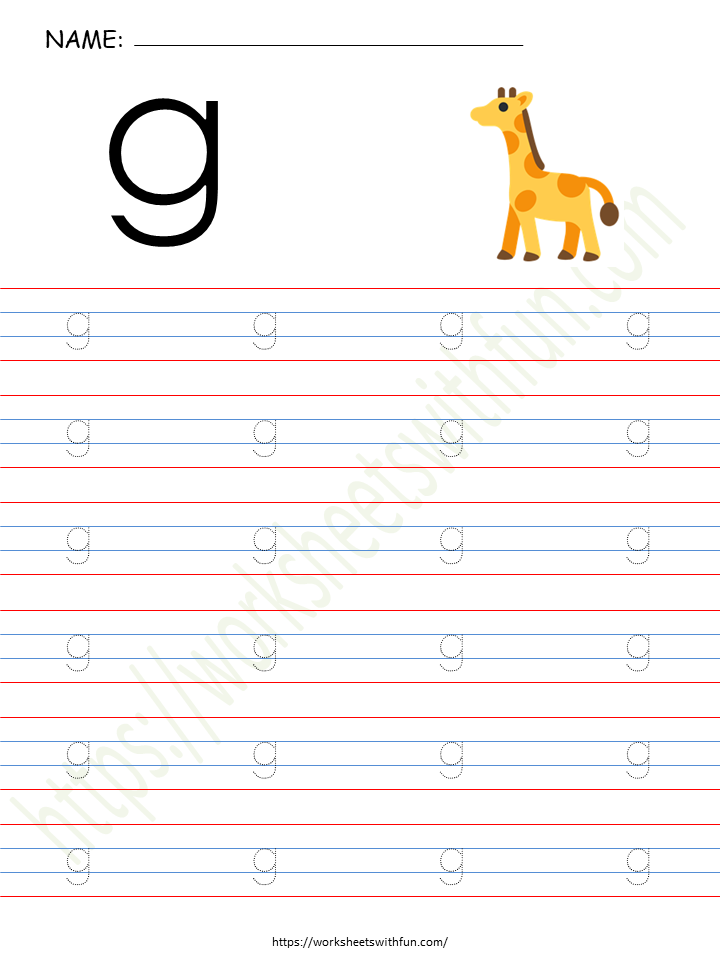 Alphabet (Letter 'g') Worksheet 5