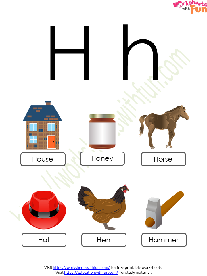 English - Preschool: Alphabet (Letter 'H') - Concept