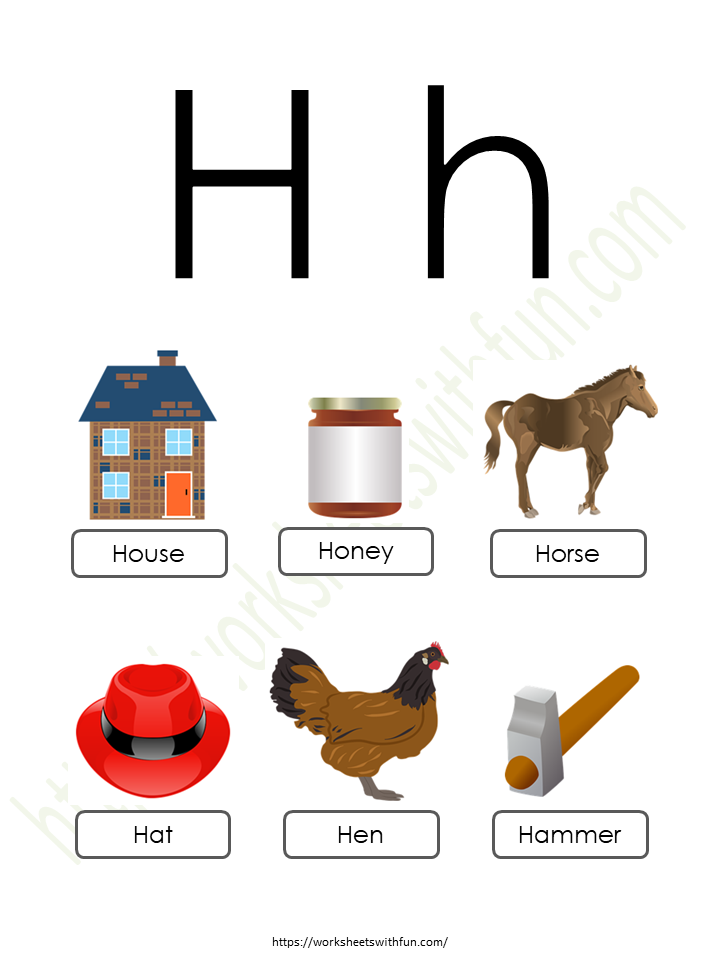 English - Preschool: Alphabet (letter 'h') - Concept 