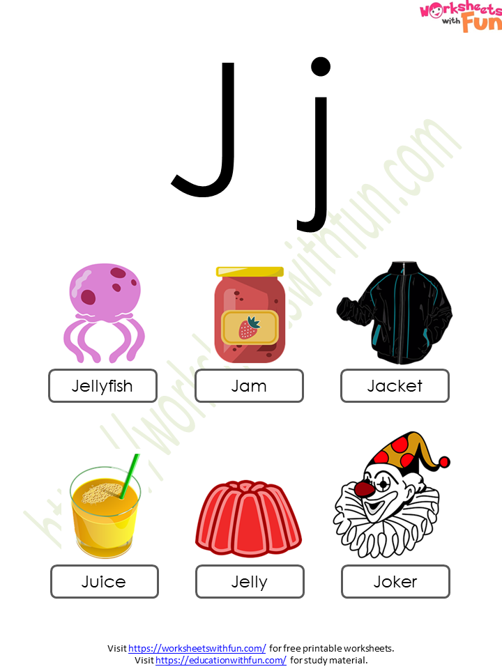 Letter J Words For Preschoolers