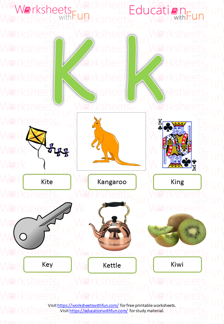 English - Preschool: Learning the Alphabet Letter 'K'