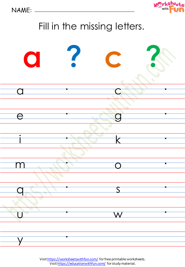 english preschool lowercase missing letters alphabet worksheet 7