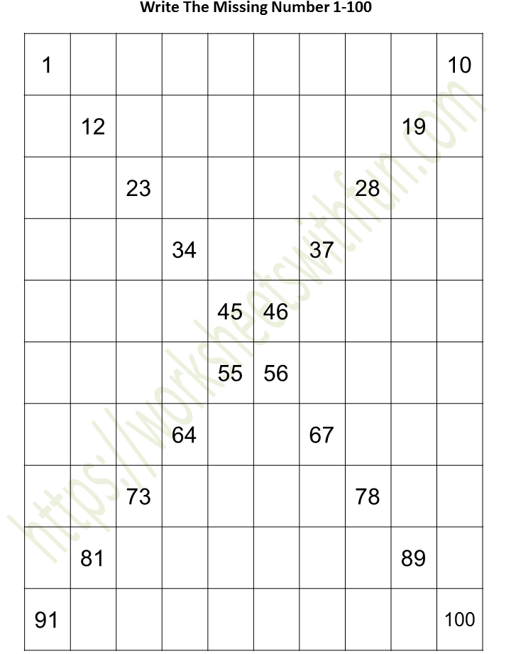 mathematics preschool missing numbers 1 100 7