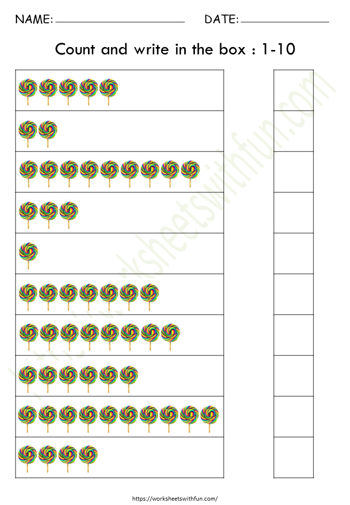 Count and Match Worksheet 2