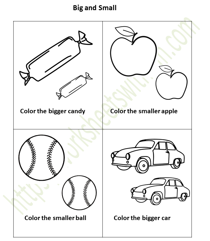 Big or Small Worksheet For Kids, Big or Small Worksheet For…