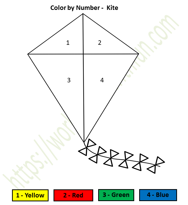 Environmental Science - Preschool: Color by Number (Kite) - Color | WWF