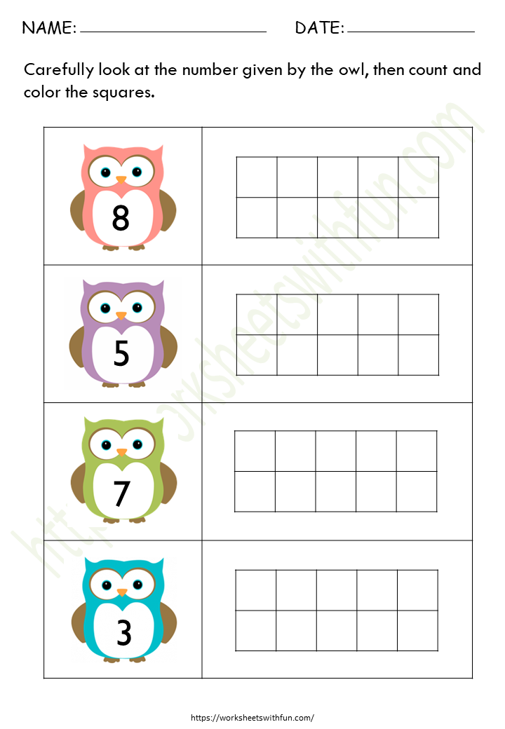 Count and Color Worksheet 4