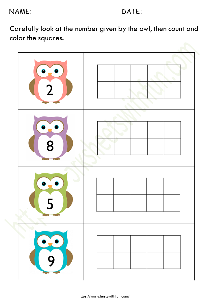 Count and Color Worksheet 5