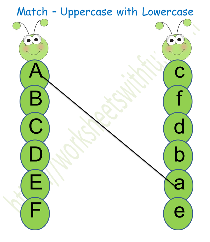 Topic: Match Uppercase with Lowercase Worksheets - Caterpillar ...