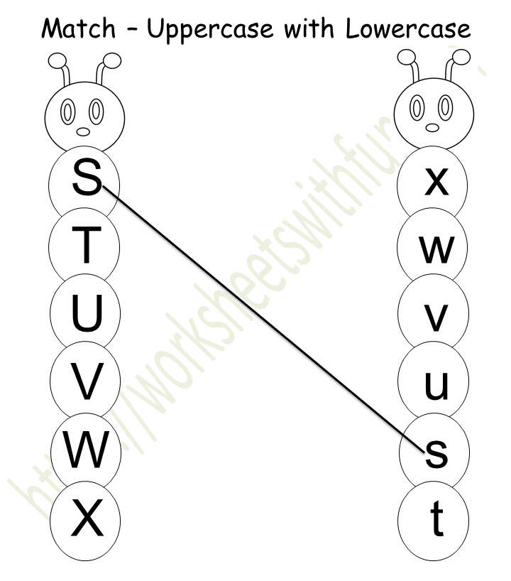 English - Preschool: Match Uppercase to Lowercase Worksheet 4 | WWF