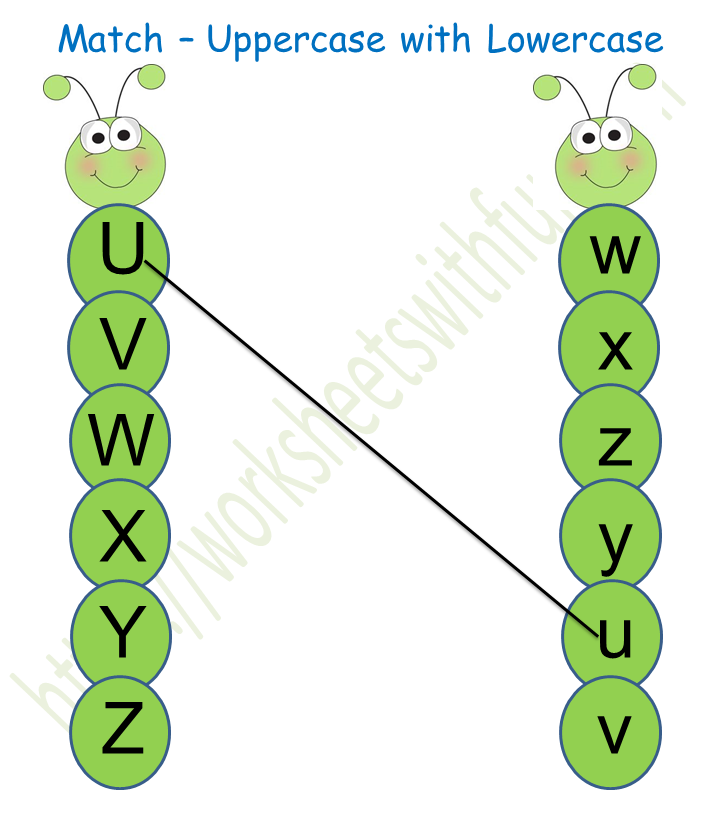 Topic: Match Uppercase with Lowercase Worksheets - Caterpillar ...