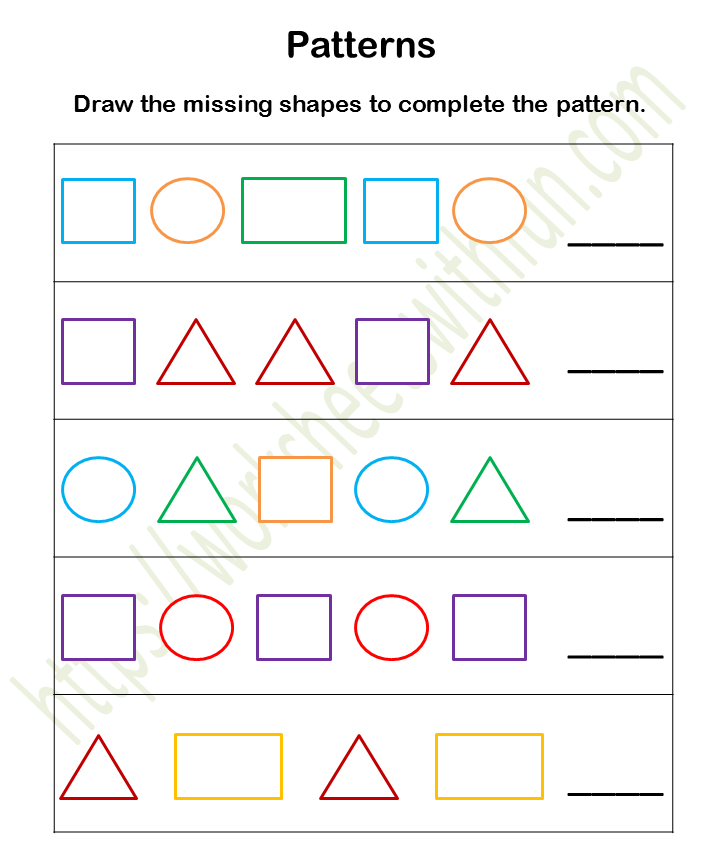 Worksheets Of Pattern