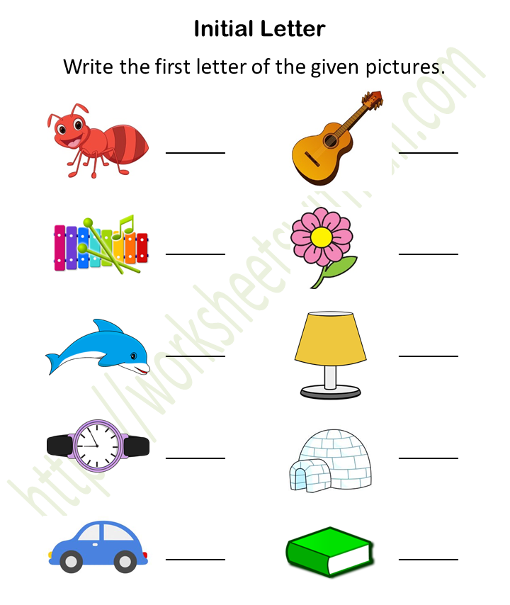 Worksheet For Beginning Letters