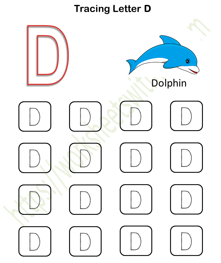 english preschool tracing letter d color worksheet 4