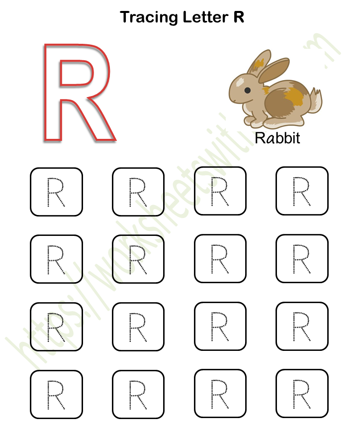 english preschool tracing letter r color worksheet 18