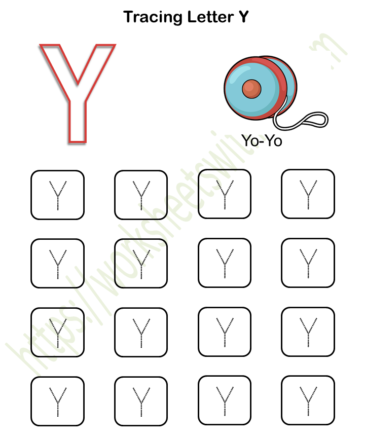 english preschool tracing letter y color worksheet 25