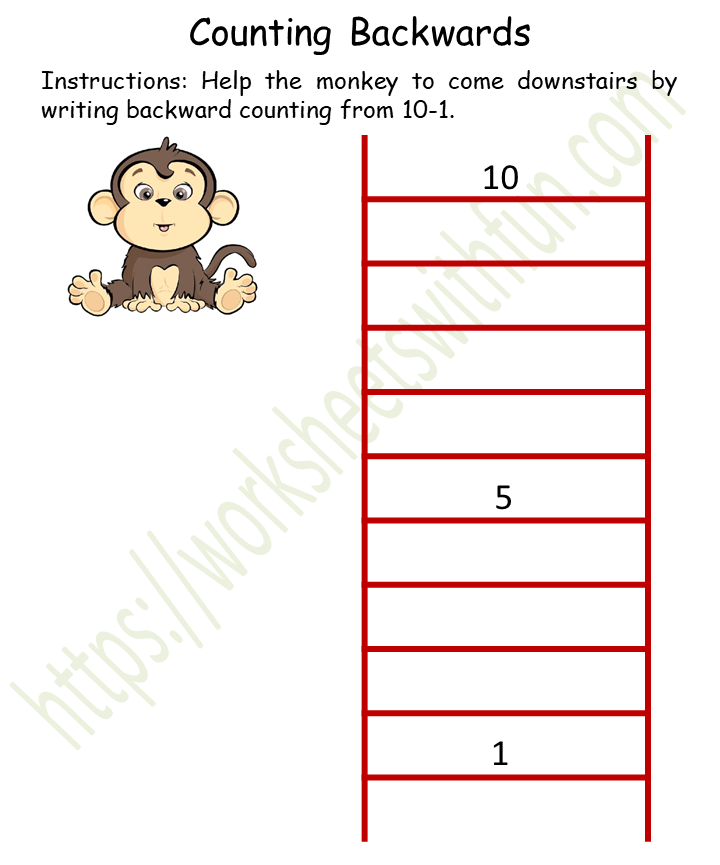 Topic: Counting Backwards Worksheets | Mathematics - Preschool | WWF