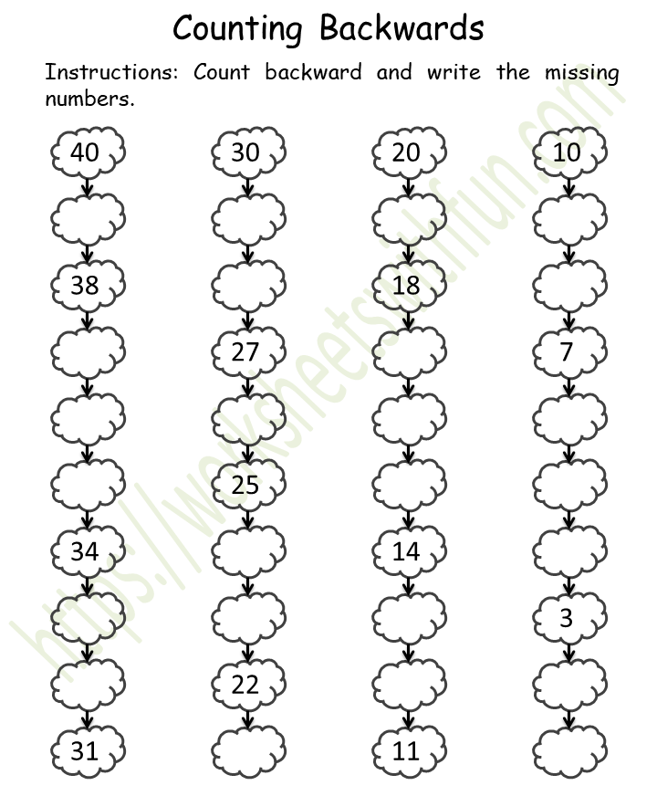 course mathematics preschool topic counting backwards worksheets