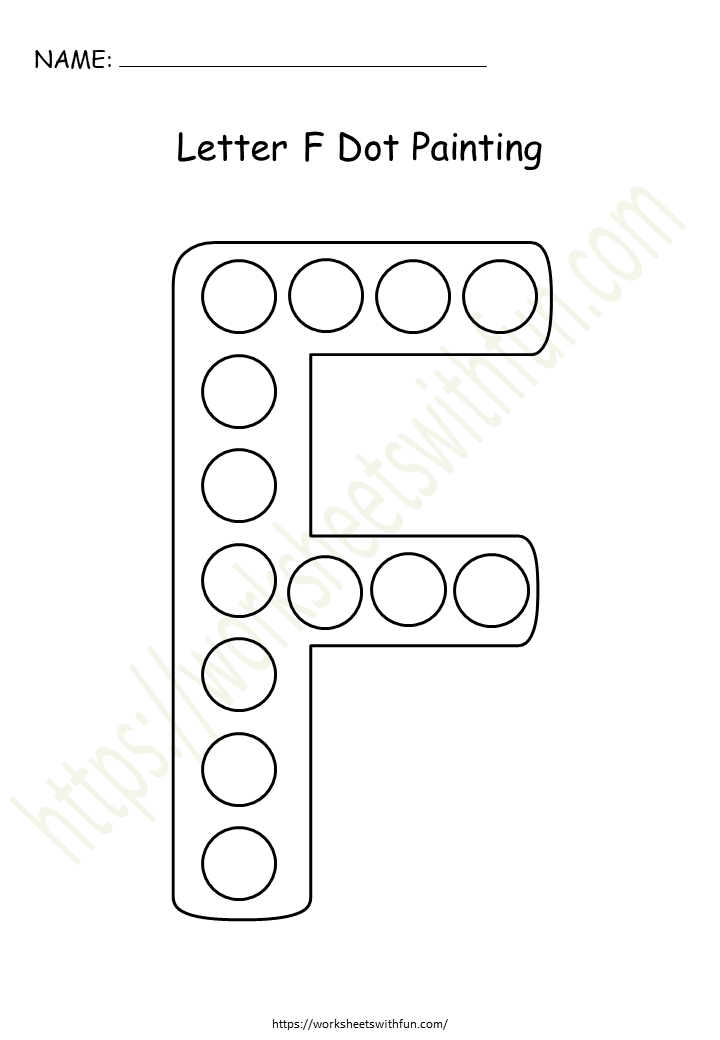 Do a Dot Letter F Worksheet