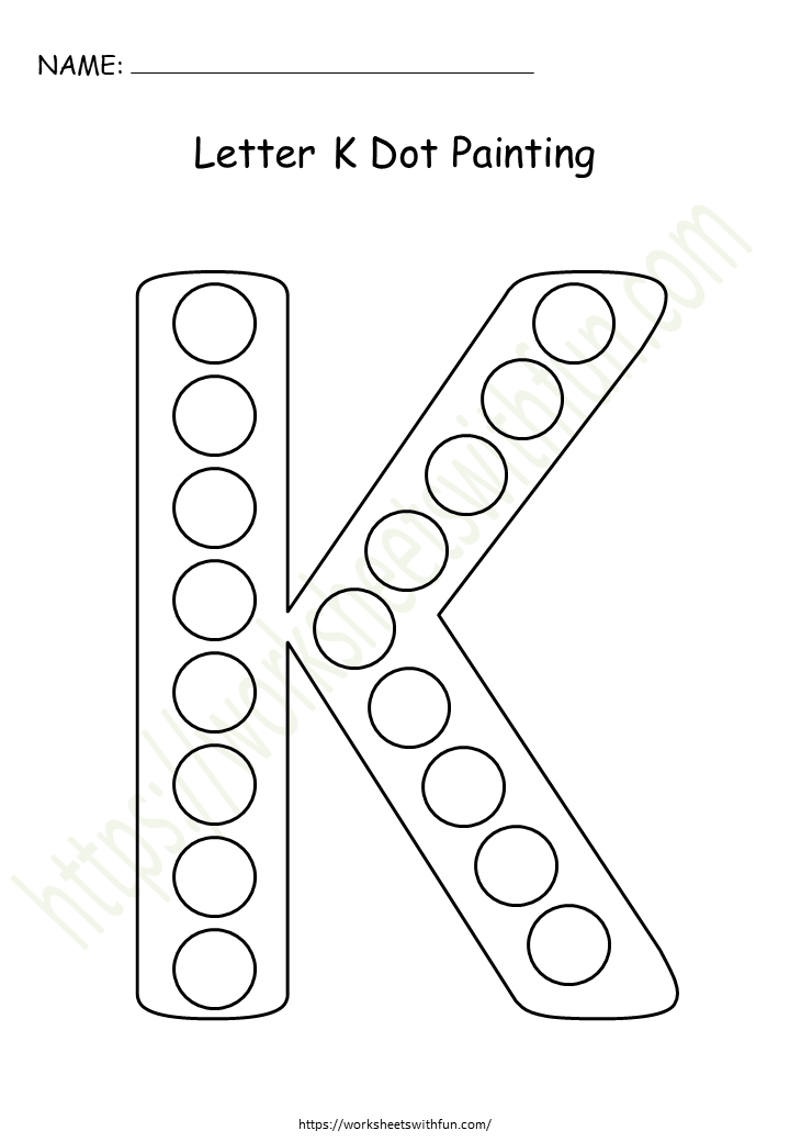 Do a Dot Letter K Worksheet