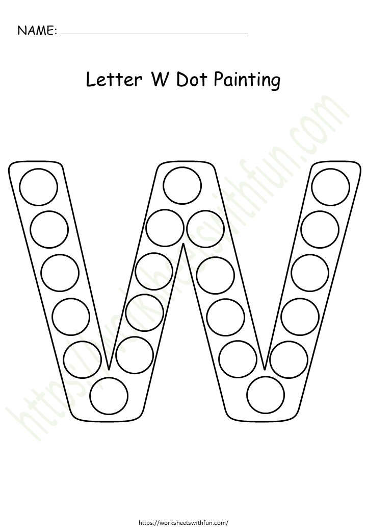 Do a Dot Letter W Worksheet