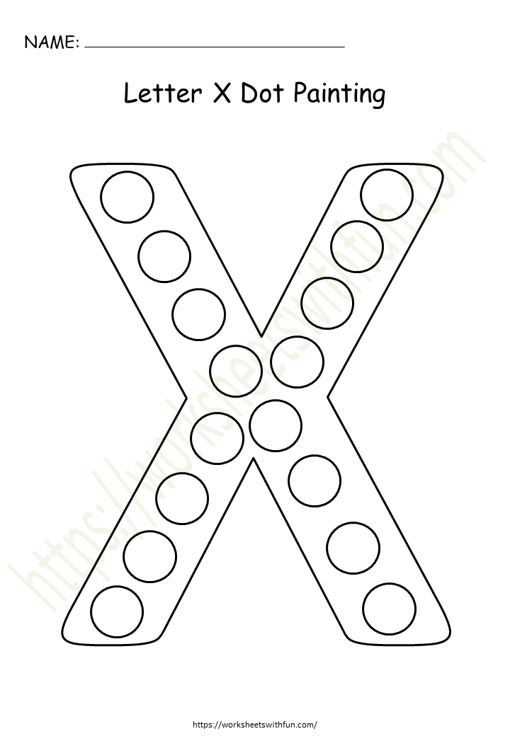 Do a Dot Letter X Worksheet