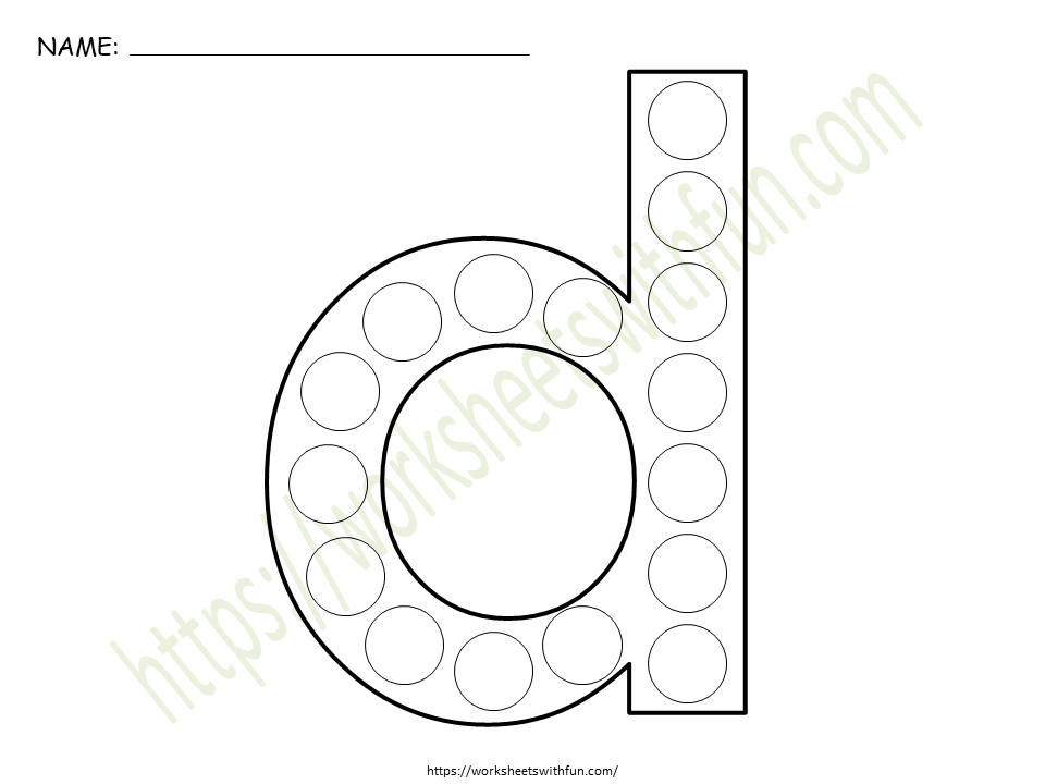 Do a Dot Letter 'd' Worksheet